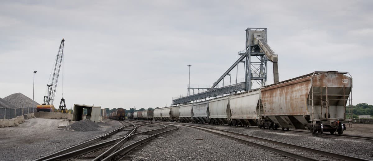 A working rail yard and transload facility